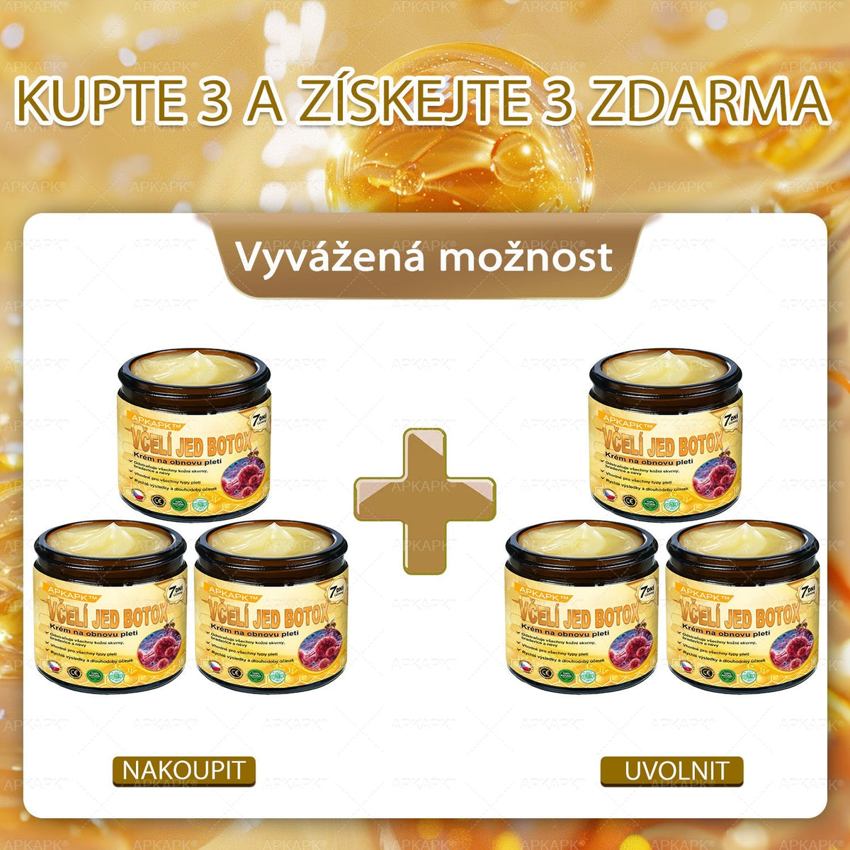 👑Zbývá pouze 5 krabic! ⭐Dodatečná sleva 50%! Pokud nyní zmeškáte, získáte ji až příští rok – 𝖠𝖯𝖪𝖠𝖯𝖪® medově jedový krém na obnovu pokožky