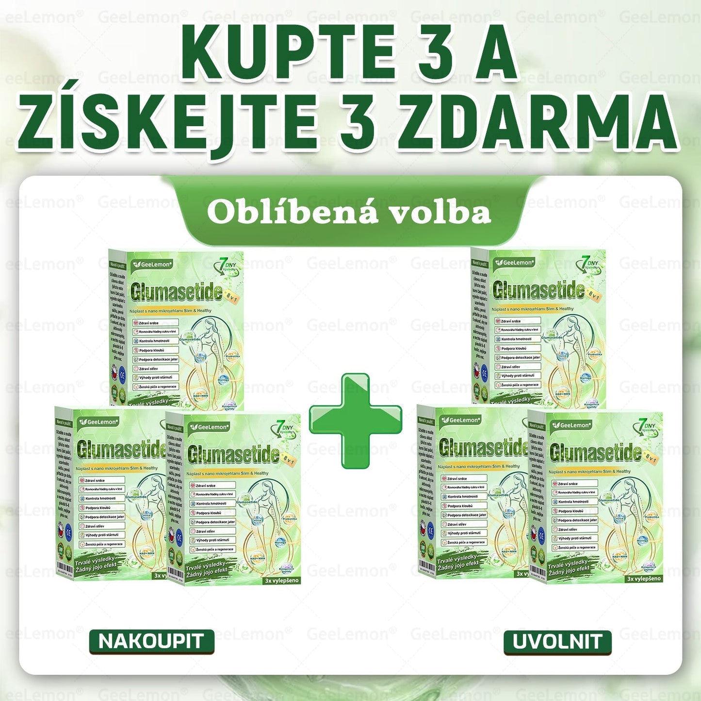 ✅ 𝐆𝐞𝑒𝑙𝑒𝐦𝐨𝐧® Glum𝐚𝐬𝐞tide 8 v 1 – Zeštíhlující nano mikrojihlový náplast 🇨🇿 Jen 1× denně ✅ Viditelné změny za 7 dní – na obezitu, kardiovaskulární zdraví, diabetes a kloubní problémy